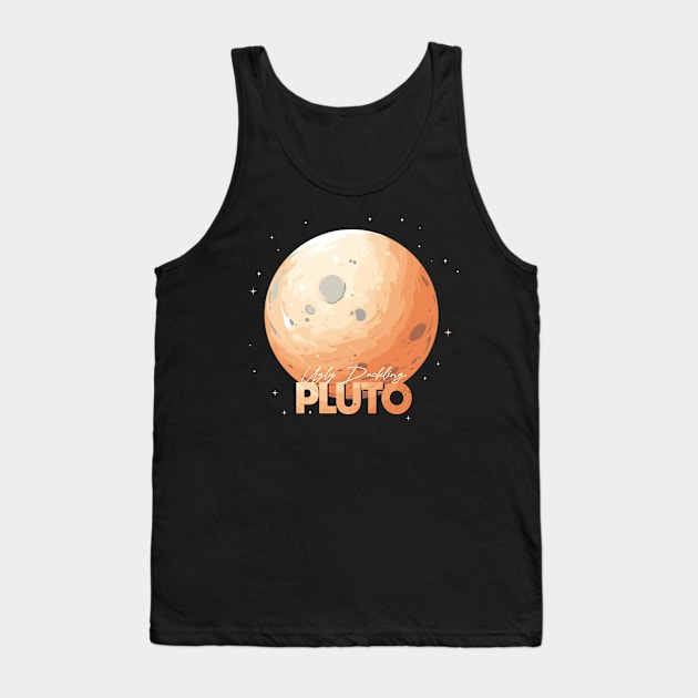 Pluto Planet Logo, Solar System Space Exploration Art Tank Top by Moonfarer